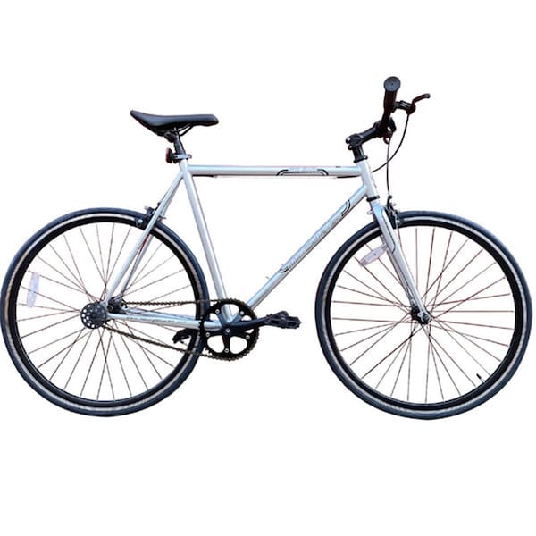 Micargi 53 cm Hi-Ten Steel & Aluminum Frame Fixed Gear Road Bicycle; White & Black - RD-269-53-WHI