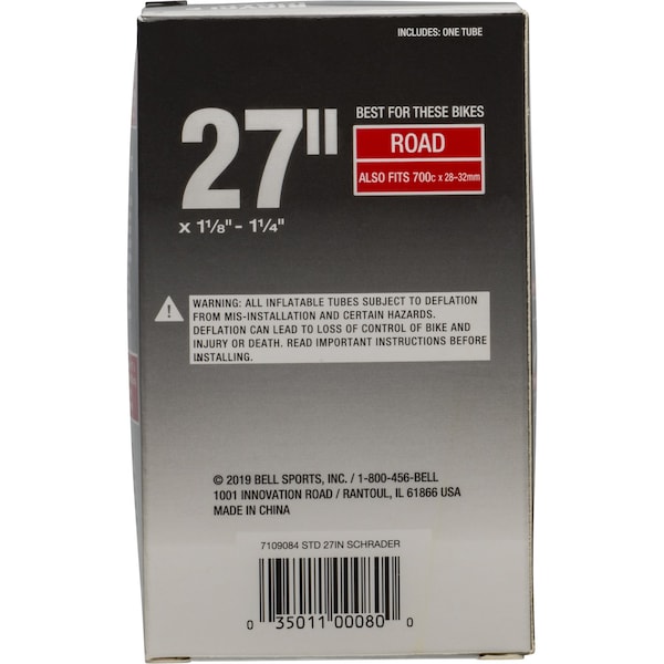 Bell Sports Bell Sports 27 in. Rubber Bicycle Inner Tube 1 pk - 7064270