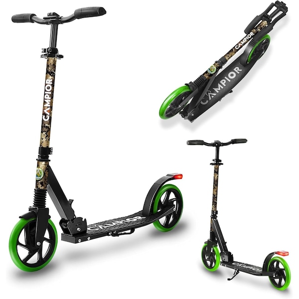 Campior Kick Scooter for Ages 6+, for Kids, Teens, and Adults, Max Load 240 LBS, Foldable, 8-inch Big Graffiti - CAMTE159
