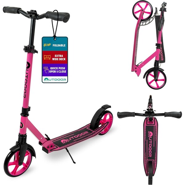 Outdoorcruiser Outdoor Cruiser Kick Scooter, Ages 6+, 240 LBS Max, Foldable, 8in. Wheels, Suspension, Pink - OCTENS624