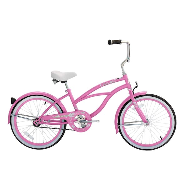 Micargi Female Single Speed Stainless Steel Jetta Beach Cruiser, Pink - JETTA-F-PK