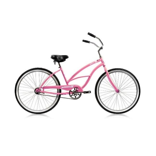Micargi Micargi PANTERA-F-PK 26 in. Pantera Womens Beach Cruiser Bicycle; Pink - PANTERA-F-PK