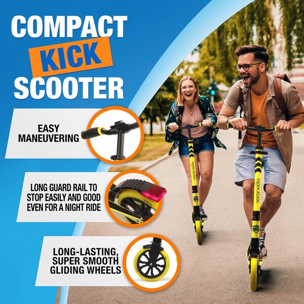 Serenelife Foldable Kick Scooter, SLTS98 - SLTS98