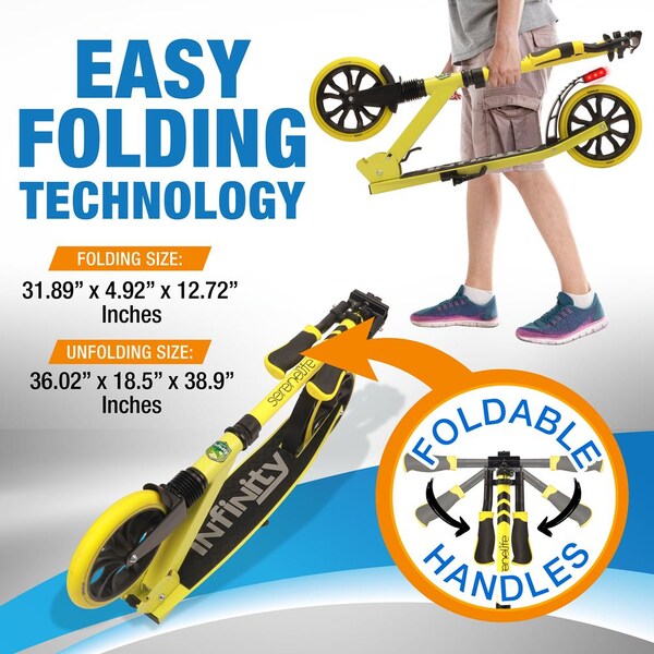 Serenelife Foldable Kick Scooter, SLTS98 - SLTS98