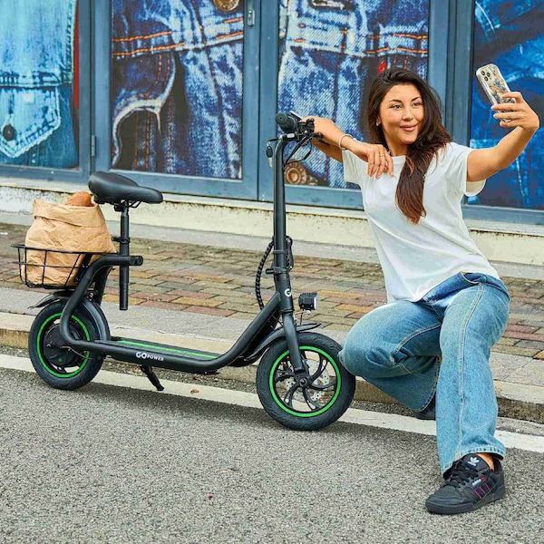 Gopowerbike GoFlow Electric Scooter with Seat - BR001
