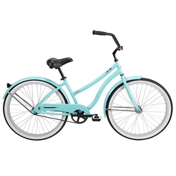 Huffy Women's Cruiser Bicycle, Women, Aluminum Frame, Rear Coaster Brake, 26 in Dia Wheel, High Tide - 66659