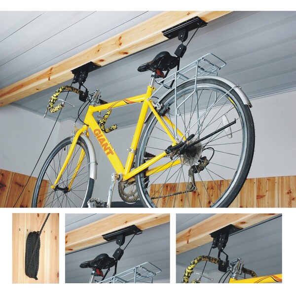 Onward 10inch 254 mm Black Metal Bicycle Lift System with 44 lb Load Rating - 2280BC
