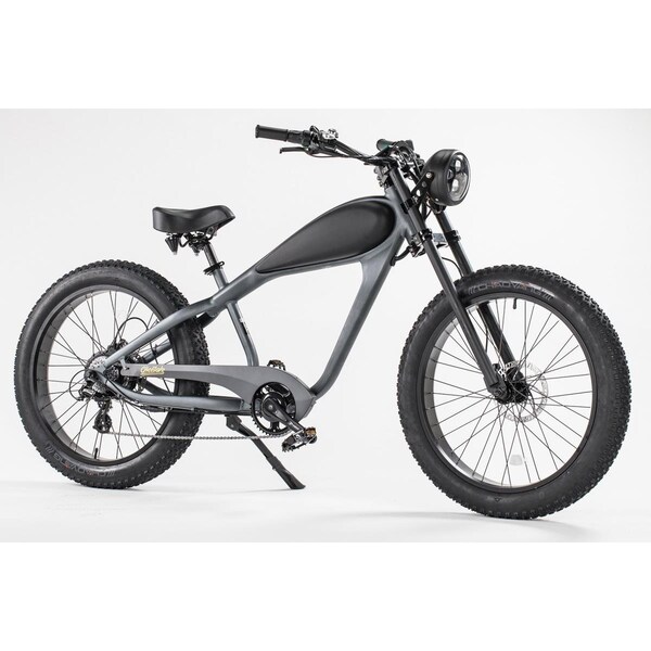 Glarewheel Electric Fat Tire Cruiser Bike, Gray - GWEB-CHGR17