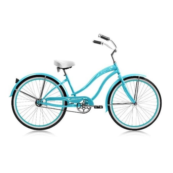 Micargi Micargi ROVER GX-F-BBL 26 in. Rover Womens GX Beach Cruiser Bicycle; Baby Blue & Baby Blue Rim - ROVER GX-F-BBL
