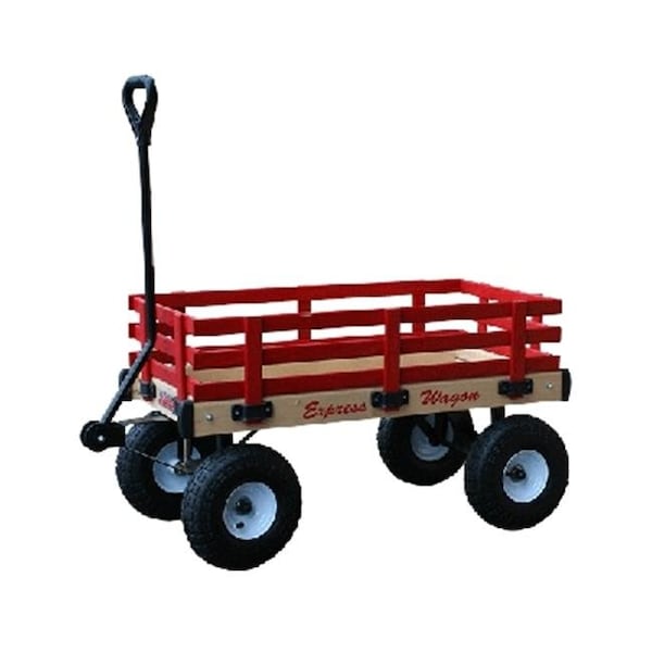 Millside Industries Millside Industries HDW 20 in. x 38 in. Classic All Wood Express Wagon with 4 in. x 10 in. Tire - HDW