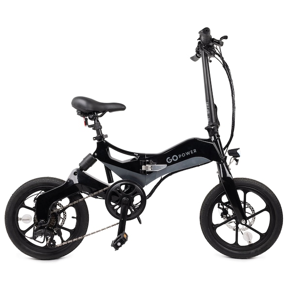 Gopowerbike GoKlik Adult Folding Electric Bike 350W Motor 16MPH Top Speed 30+ Mile Range - BK33