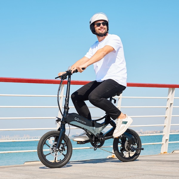 Gopowerbike GoKlik Adult Folding Electric Bike 350W Motor 16MPH Top Speed 30+ Mile Range - BK33