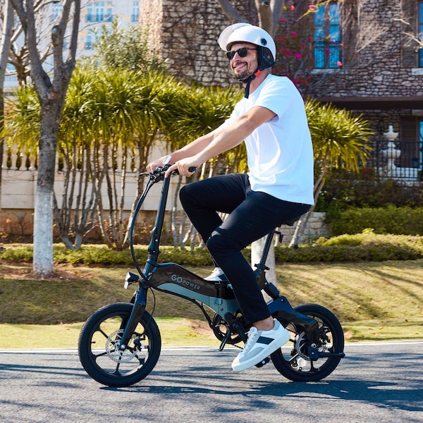 Gopowerbike GoKlik Adult Folding Electric Bike 350W Motor 16MPH Top Speed 30+ Mile Range - BK33