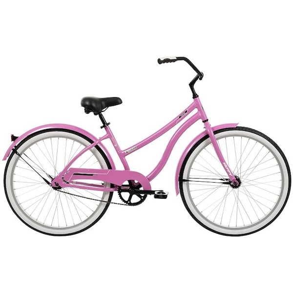 Huffy Cruiser Bicycle, Ladies, 12+, Aluminum Frame, Coaster Brake, 26 in Dia Wheel, Pink - 66652