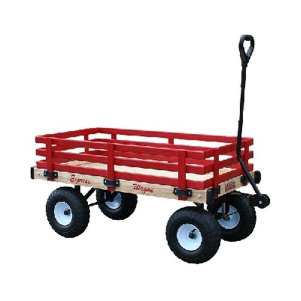 Millside Industries Millside Industries MDW 16 in. x 34 in. Classic All Wood Express Wagon with 4 in. x 10 in. Tire - MDW