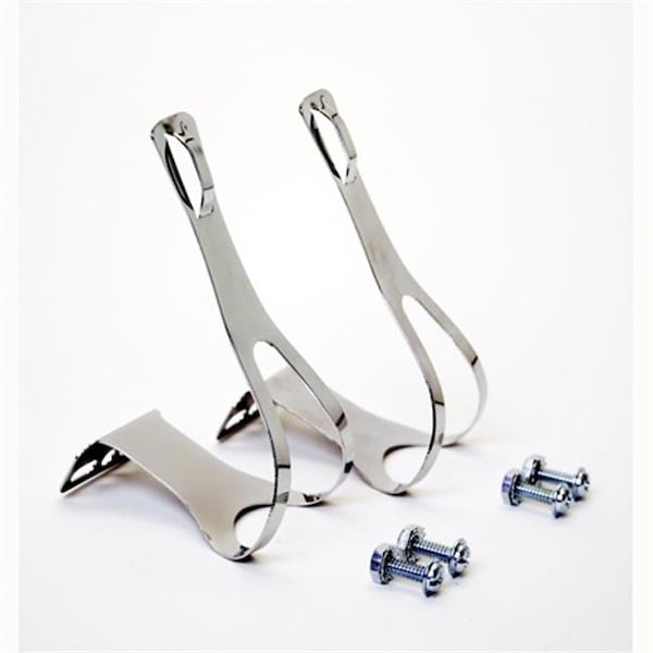 Hands On Bicycle Pedal Clips Chrome; 6 x 7 in. - HA889216