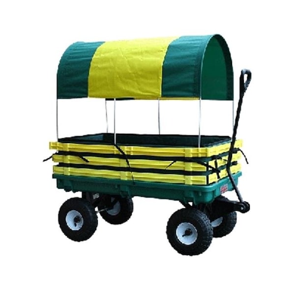 Millside Industries Millside Industries JP-102 20 in. x 38 in. Pad and Covered Wagon - Green and Yellow - JP-102
