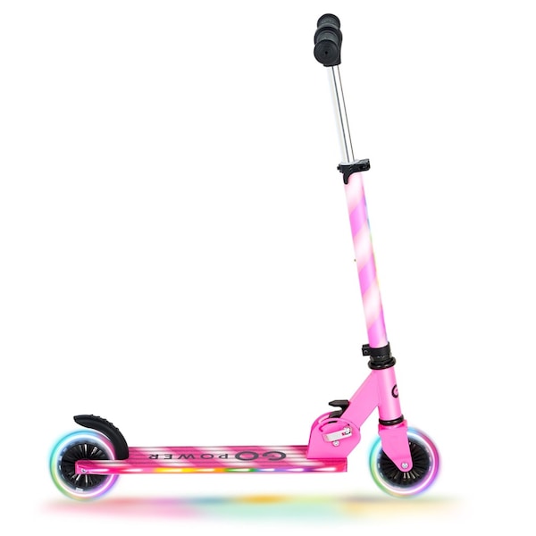 Gopowerbike GoLume Kids Kick Scooter, Light Up Wheels & Deck, Ages 5 - KS2PK