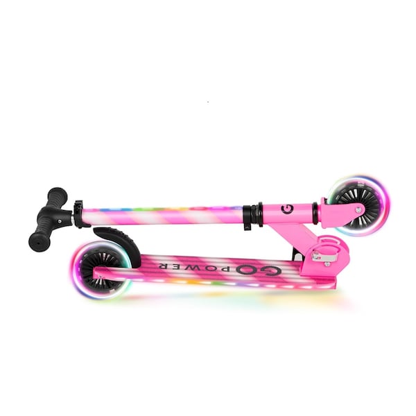 Gopowerbike GoLume Kids Kick Scooter, Light Up Wheels & Deck, Ages 5 - KS2PK