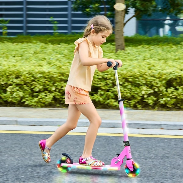 Gopowerbike GoLume Kids Kick Scooter, Light Up Wheels & Deck, Ages 5 - KS2PK