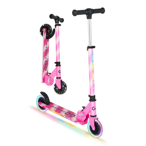 Gopowerbike GoLume Kids Kick Scooter, Light Up Wheels & Deck, Ages 5 - KS2PK