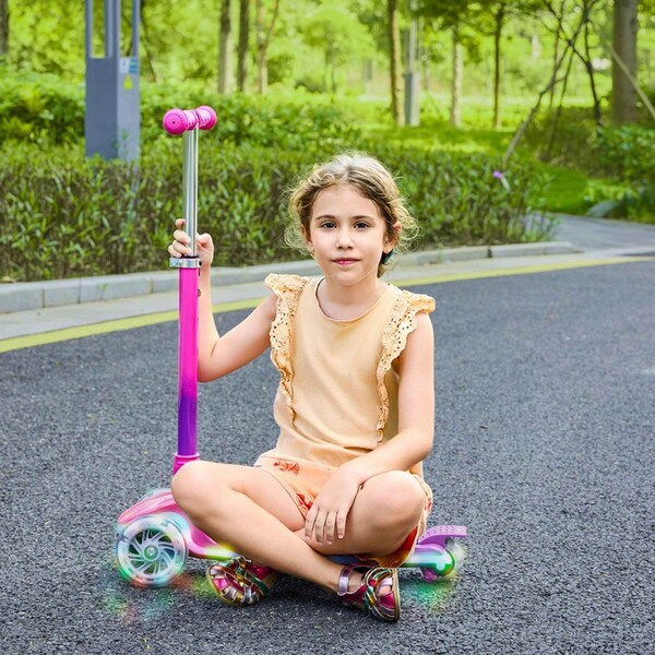 Gopowerbike GoLume Kids Kick Scooter, Light Up Wheels & Deck, Ages 5 - KS2PK