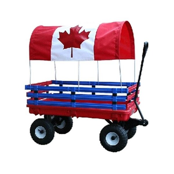 Millside Industries Millside Industries 04204 20 in. x 38 in. Plastic Deck Wagon with 4 in. x 10 in. Tires - Red - 4204