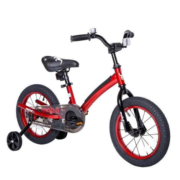 Mobo 14 in. First Kids Pedal Bicycle Bike with Training Wheel, Red - TRI-140R