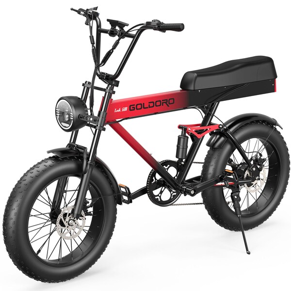 Goldoro Tank 600 500W 20in Electric Bike, Red - EB20TK600-RD