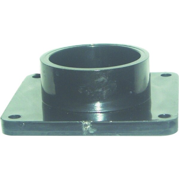 Us Hardware Spigot with Flange, 1-1/2 in ID, Slip x Male, ABS, Black - RV-727C