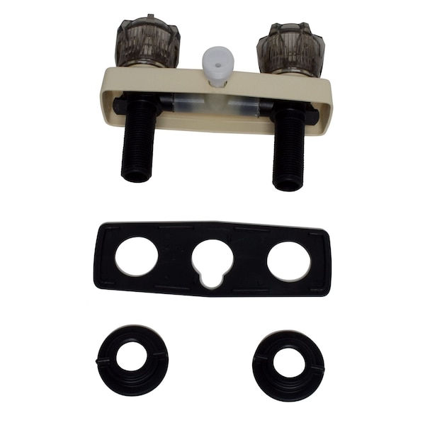 Valterra Shower Control Valve, 2 Valve; Single Piece Wall Mount; Plastic Compression Valve; 4 Inch Center - PF213142