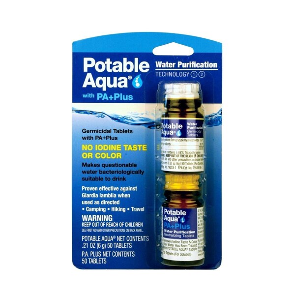 Wisconsin Pharmacal 2019 Potable Aqua Water Purification Tablets with PA Plus - WPC-304