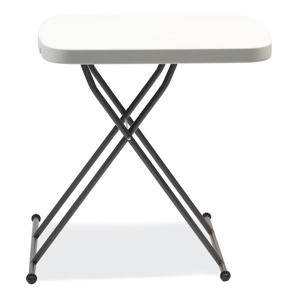 Alera H-Adjustable Personal Folding Table, 26.63 in.x25.5 in.x25 in. to 36 in., White Top, Dark Gray Legs - 65604