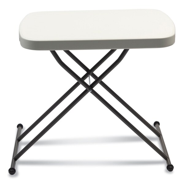 Alera H-Adjustable Personal Folding Table, 26.63 in.x25.5 in.x25 in. to 36 in., White Top, Dark Gray Legs - 65604