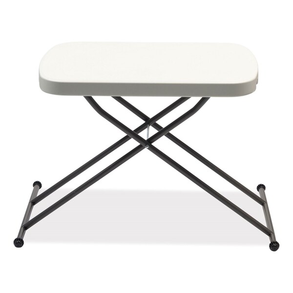 Alera H-Adjustable Personal Folding Table, 26.63 in.x25.5 in.x25 in. to 36 in., White Top, Dark Gray Legs - 65604