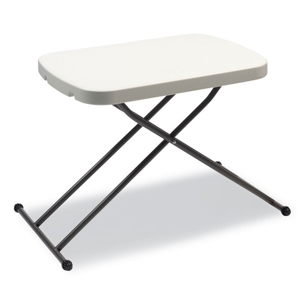 Alera H-Adjustable Personal Folding Table, 26.63 in.x25.5 in.x25 in. to 36 in., White Top, Dark Gray Legs - 65604