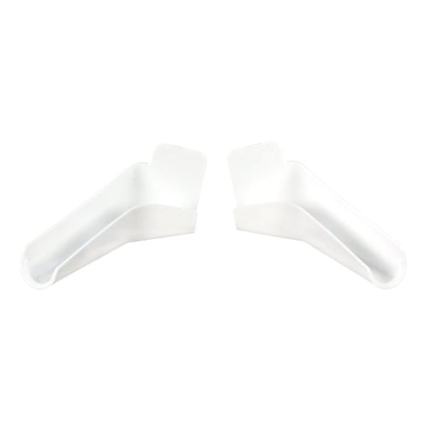 Jr Products OEM Gutter Spouts Fits Gutter Rails Up To 1116 Wide Polar White Flexible - 655-FLEX-PW-A