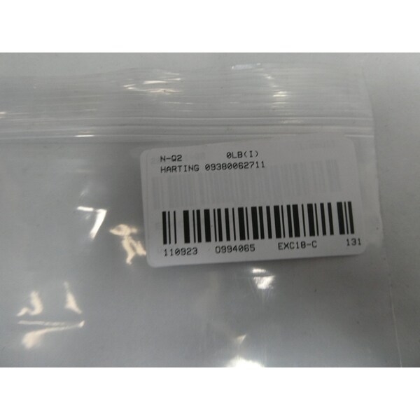 Harting 09380062711 HEAVY DUTY POWER CONNECTOR HAN K CONNECTOR - 9380062711
