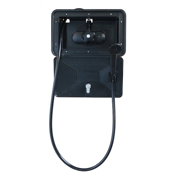 Empire Brass Empire Brass SHWRBOX-1-BLK RV Single Lever Exterior Shower Box Kit - Black - SHWRBOX-1-BLK
