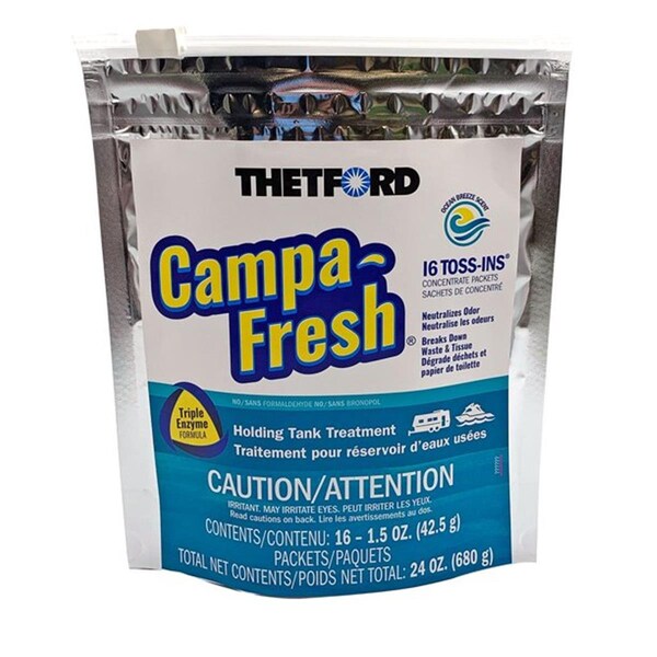 Thetford Thetford 96698 Ocean Breeze Campa Fresh Toss-Ins Holding Tank Treatment, 16PK - T6H-96698