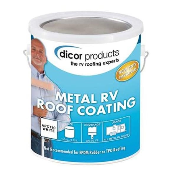 Dicor Dicor DCRRP-MRC-1 1 gal Elastomeric Metal RV Roof Coating - DCRRP-MRC-1