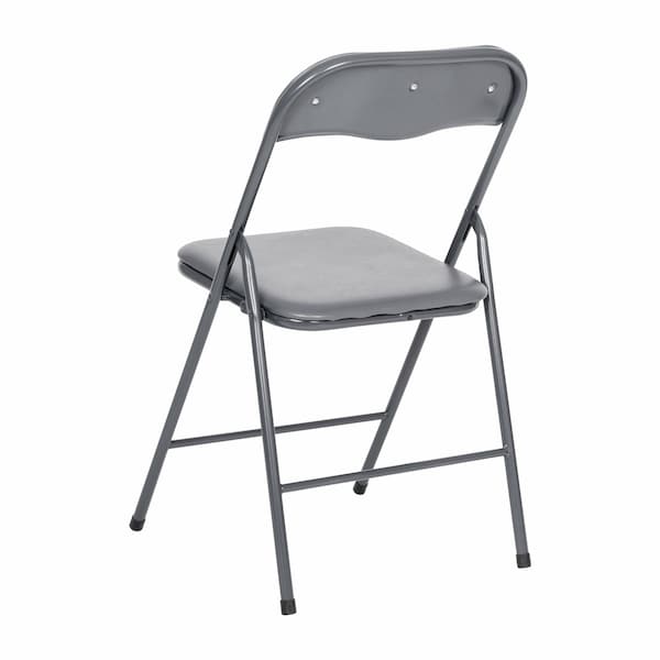 Flash Furniture 5 Piece Gray Folding Card Table and Chair Set - JB-1-GY-GG