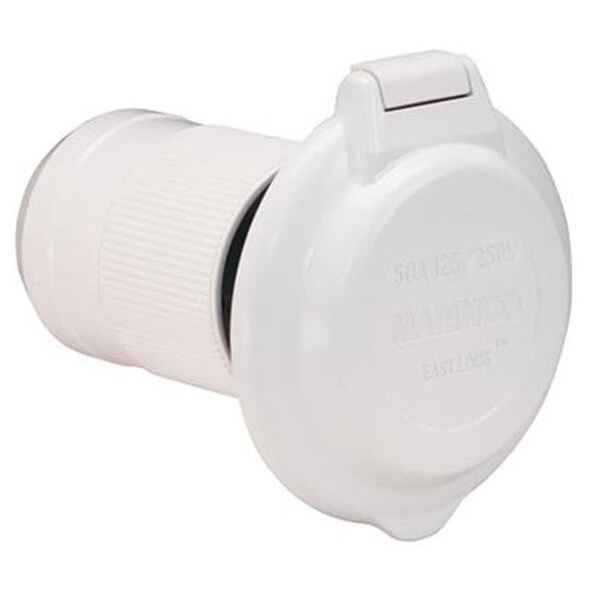 Marinco MARINCO 6344ELBRV RV Trailer Camper Easy Lock Contoured Inlet 50 Amp - M1D-6344ELBRV