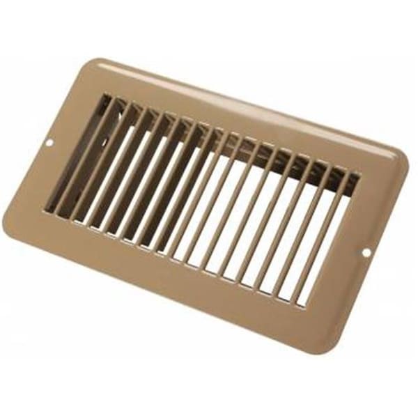 Jr Products JR Products J45-0228955 4 x 8 in. Floor Registers Undampered Metal; Brown - J45-0228955
