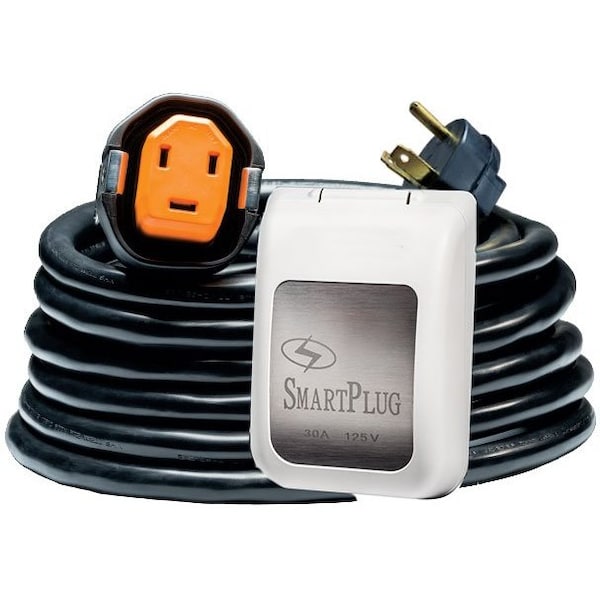 Smartplug 30 Amp Power Cord with White Non-Metallic Inlet - 30ft - R3030BM30PW