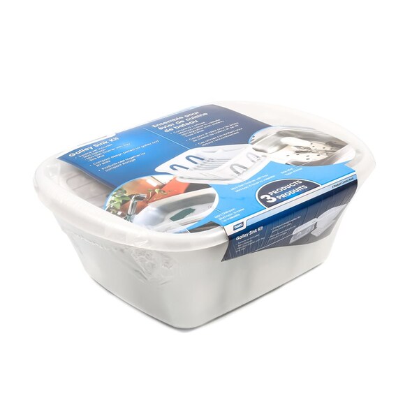 Camco SINK KIT W/DISH DRAINER, DISH PAN & SINK MAT - 43517