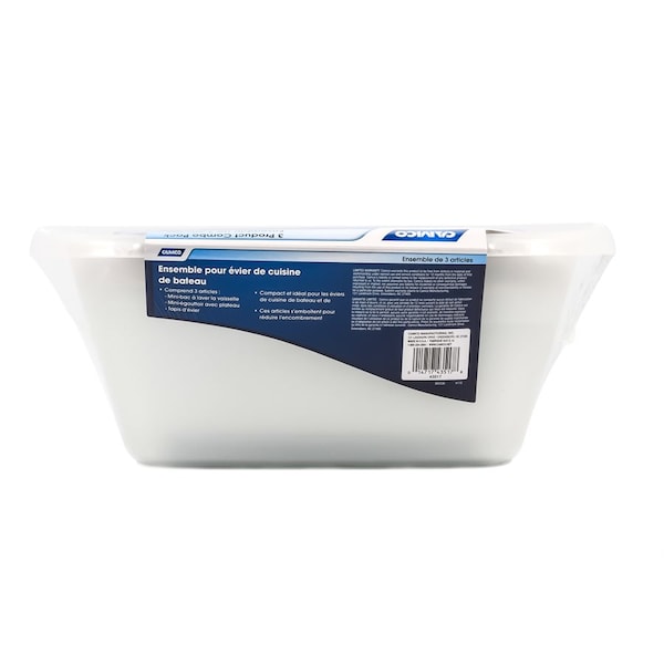 Camco SINK KIT W/DISH DRAINER, DISH PAN & SINK MAT - 43517