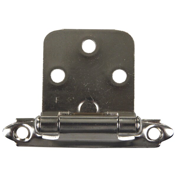 Jr Products JR Products 70575 Self-Closing Flush Mount Hinge - Satin Nickel - 70575