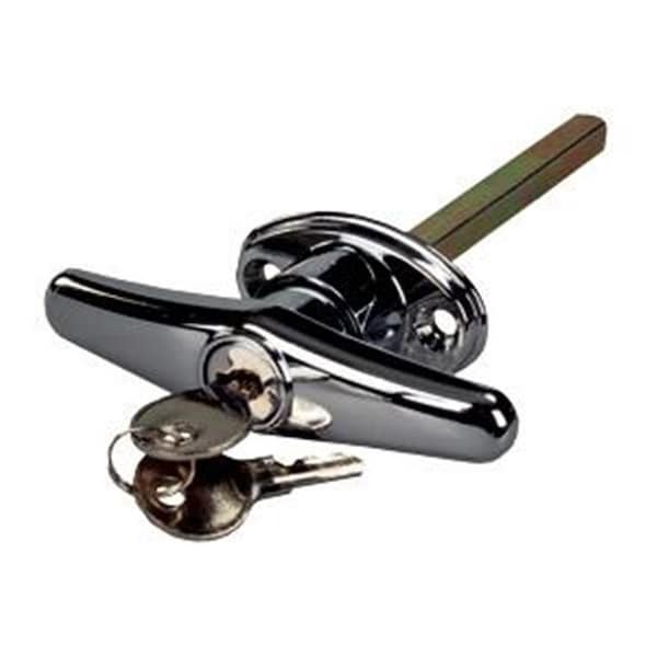 Powerhouse 10885 Exterior Hardware RV Chrome Locking T-Handle - PO761133