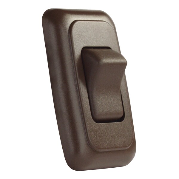 Jr Products JR Products 12135 On/Off Switch with Bezel - Single Switch, Brown - 12135
